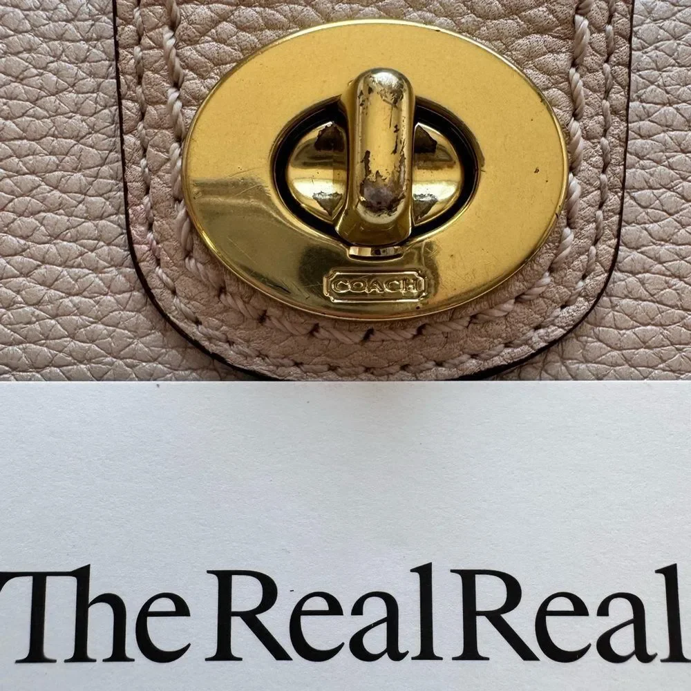 Coach Golden Taupe Pebble Leather Wallet Bifold